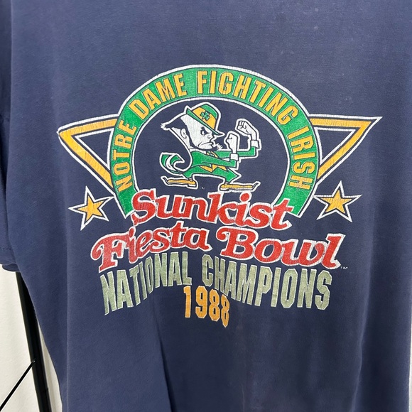 Vintage 1988 Notre Dame Fighting Irish Fiesta Bowl National Champs T-Shirt